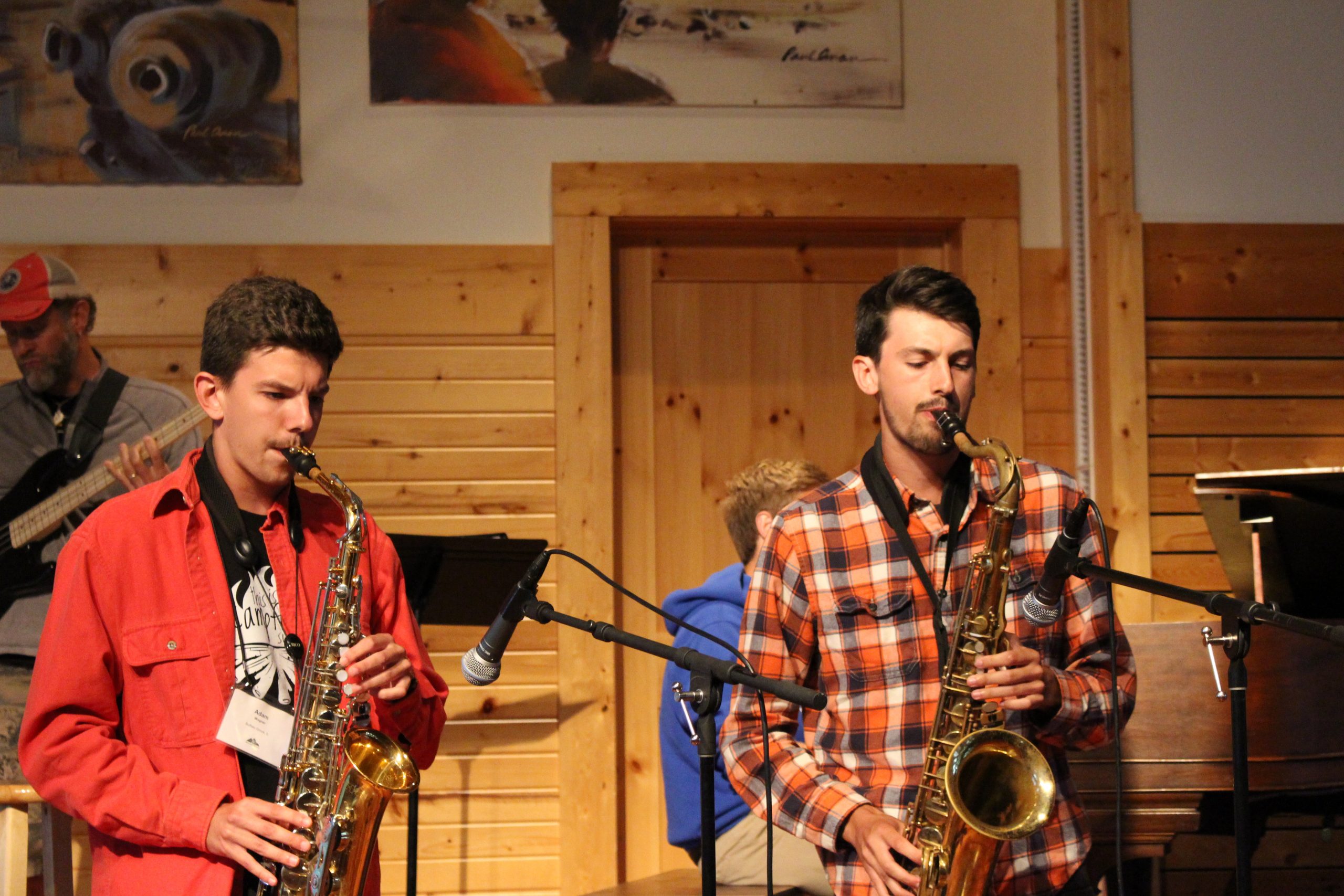 Musicians leading worship at Mount Carmel