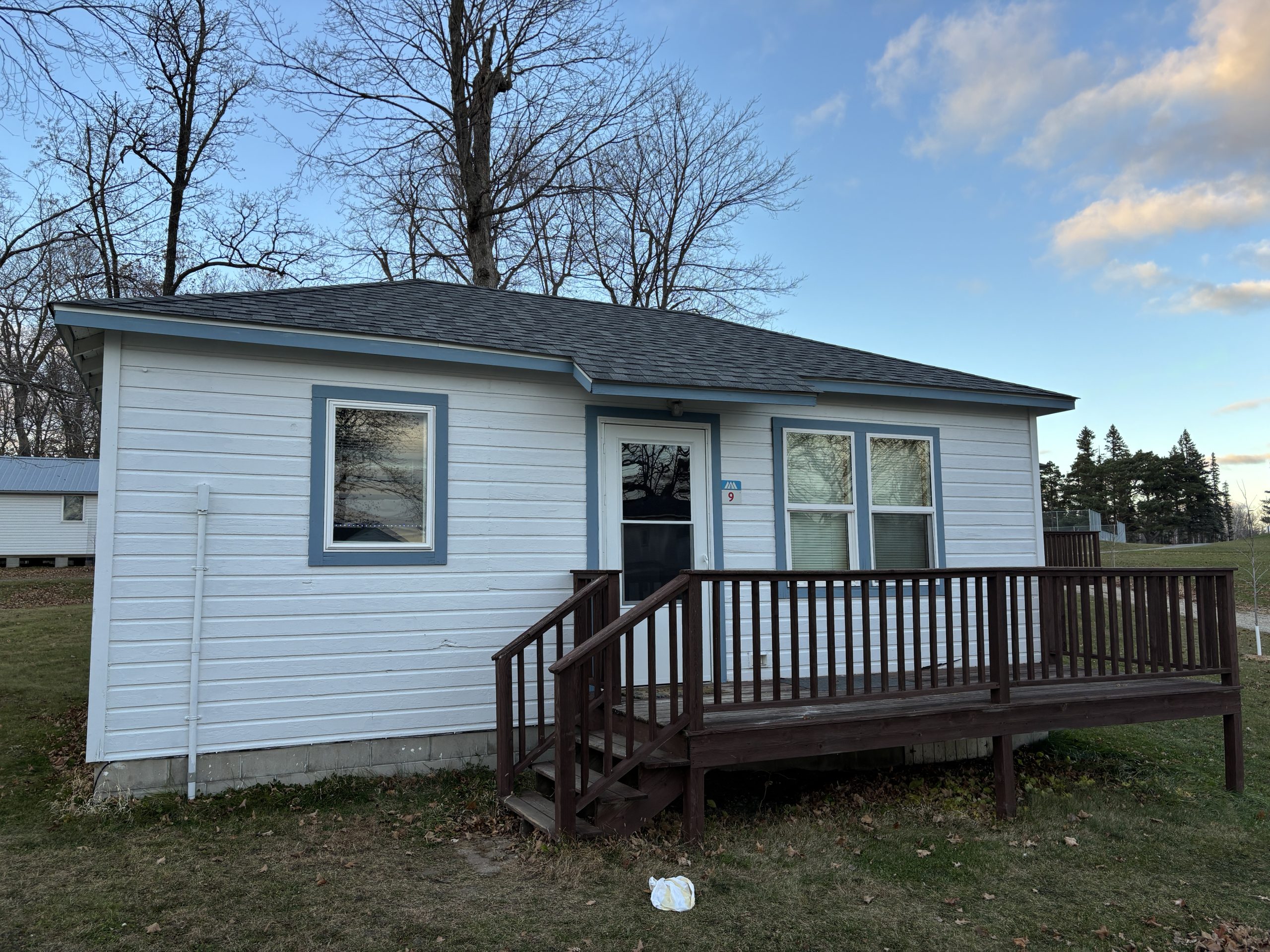 West end cabin — spray foam insulation applied