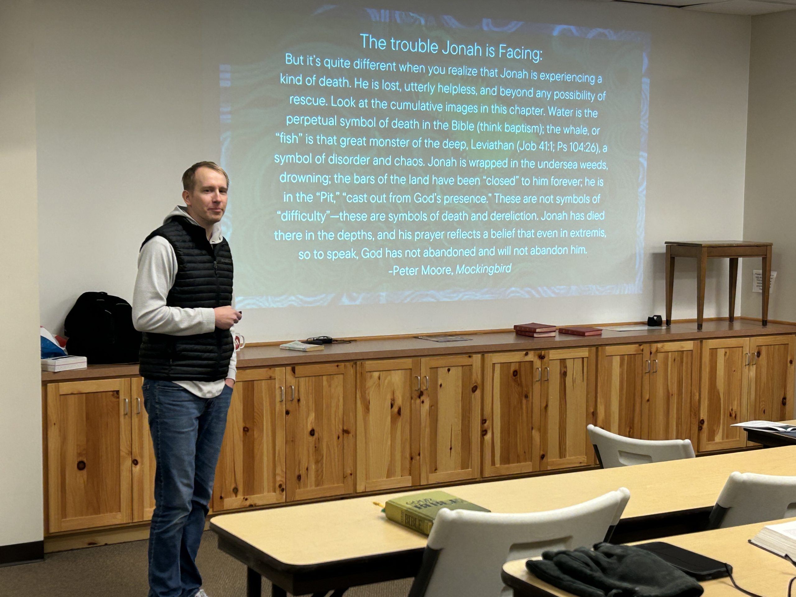 Fellowship at the ice fishing retreat