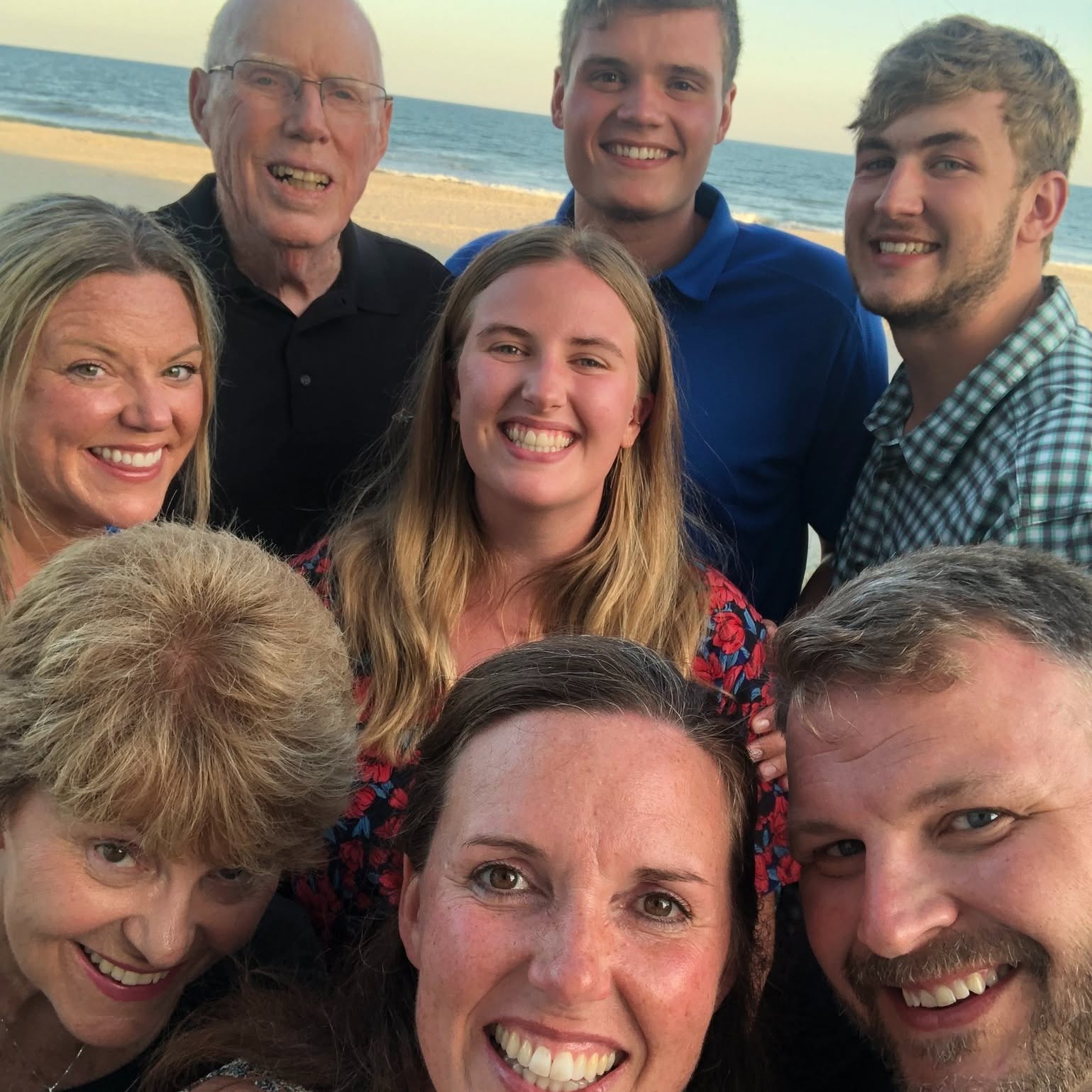 Reagan and her family at the beach